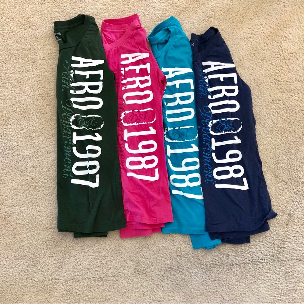 AEROPOSTALE FOUR LONG SLEEVE SHIRT BUNDLE